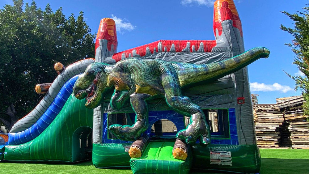commercial bounce house with slide models
