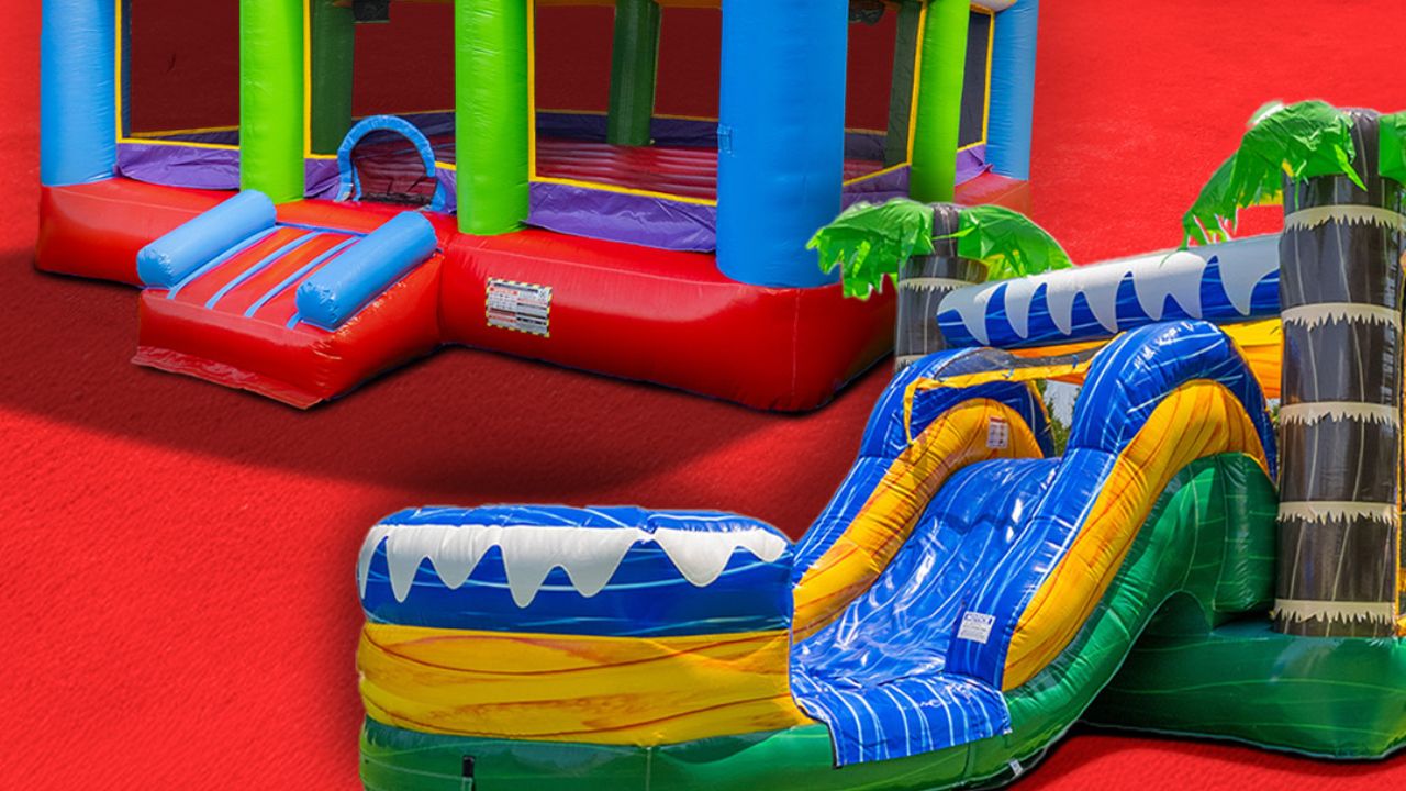premium bounce house water slides