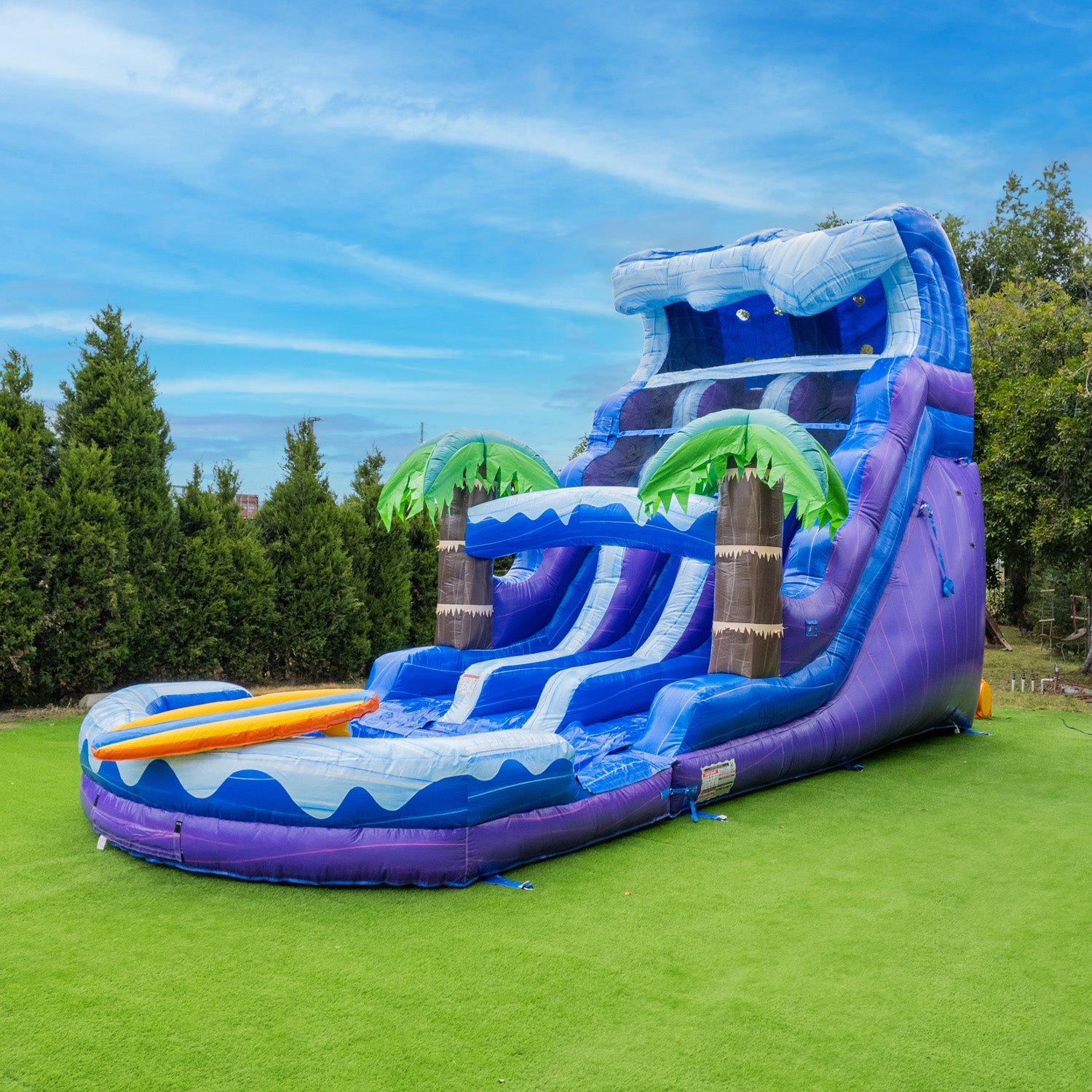 Surf Beach 17' Dual Lane Water Slide with Detachable Deep Pool β commercial inflatable water slide