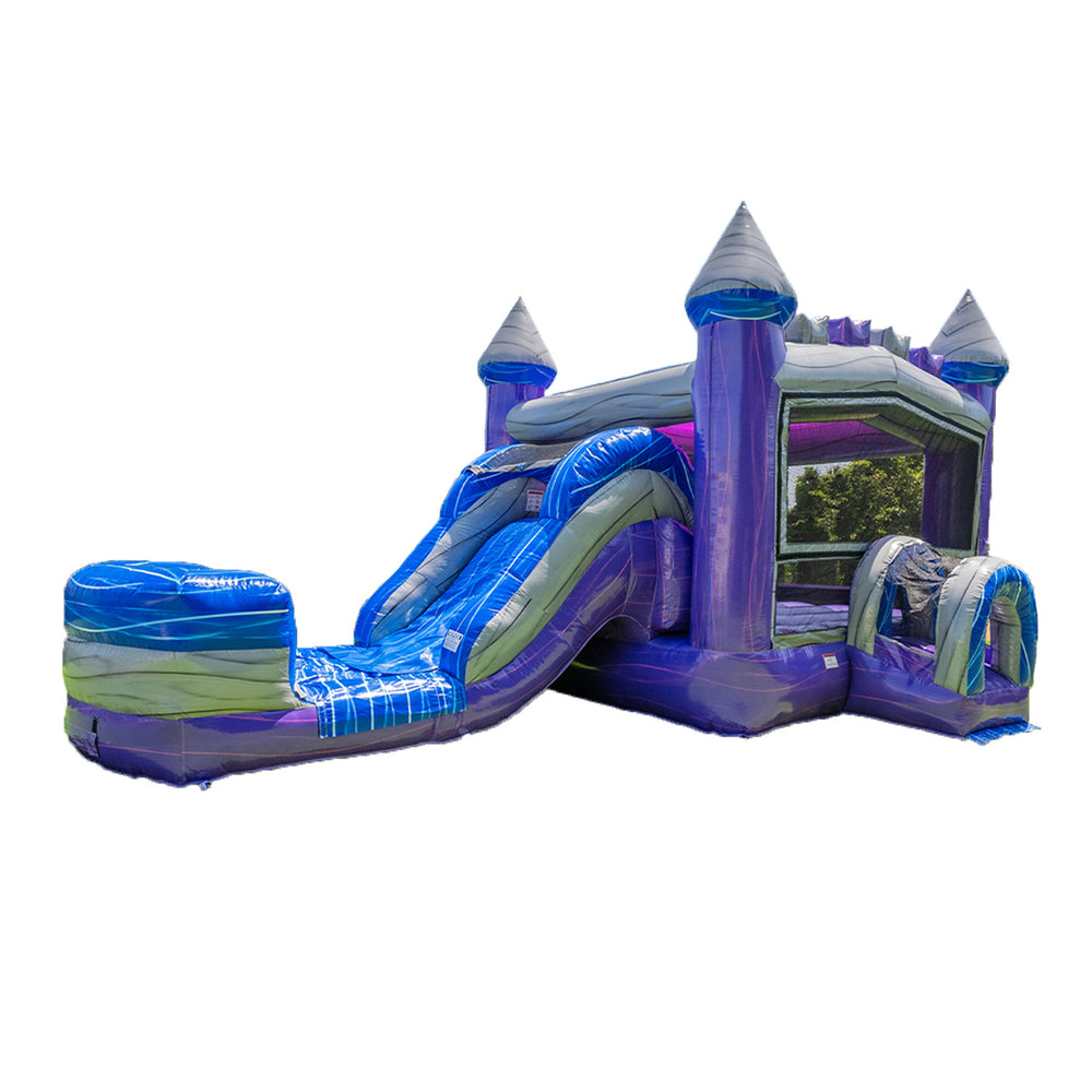Commercial Grade Purplish Castle Inflated Pool Combo