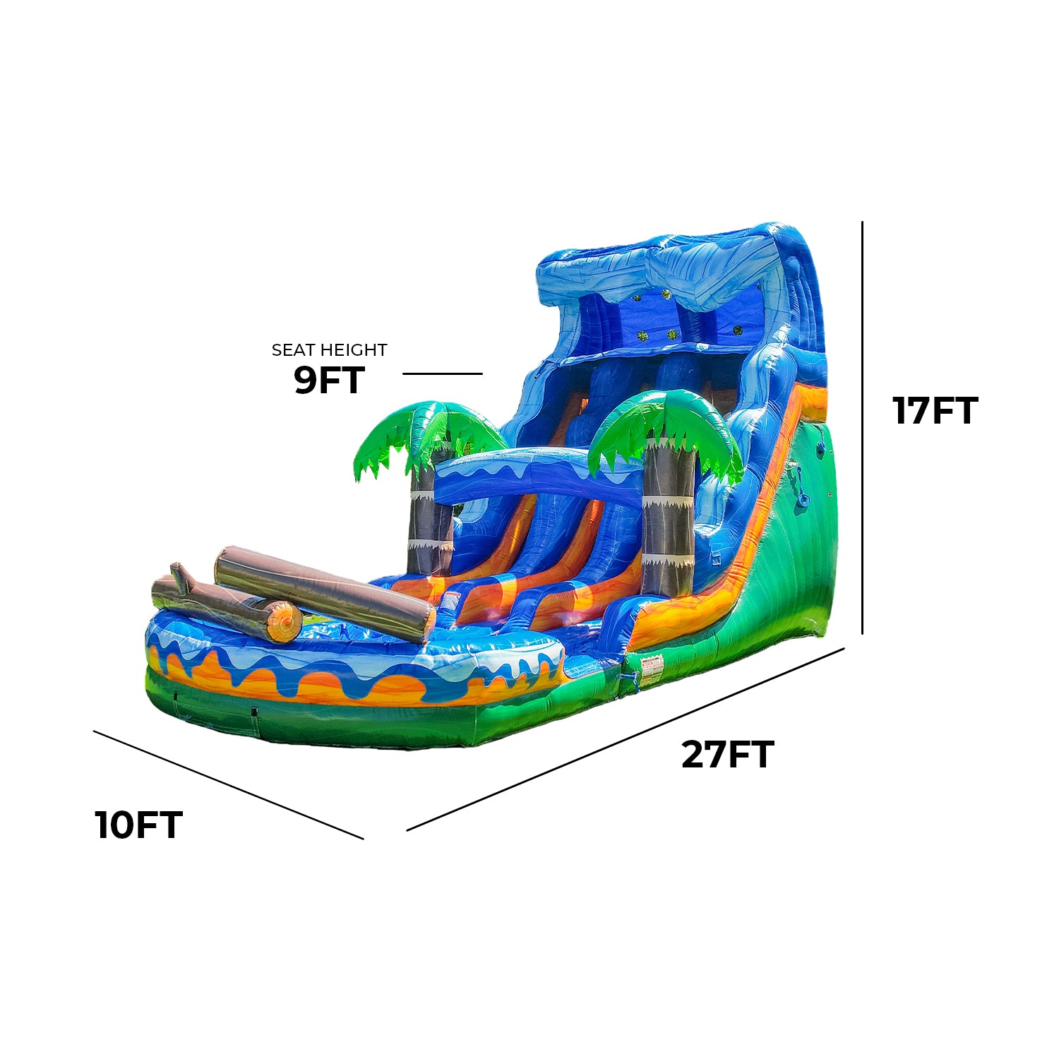 Jungle Falls 17' Water Slide with Removable Pool | XJUMP