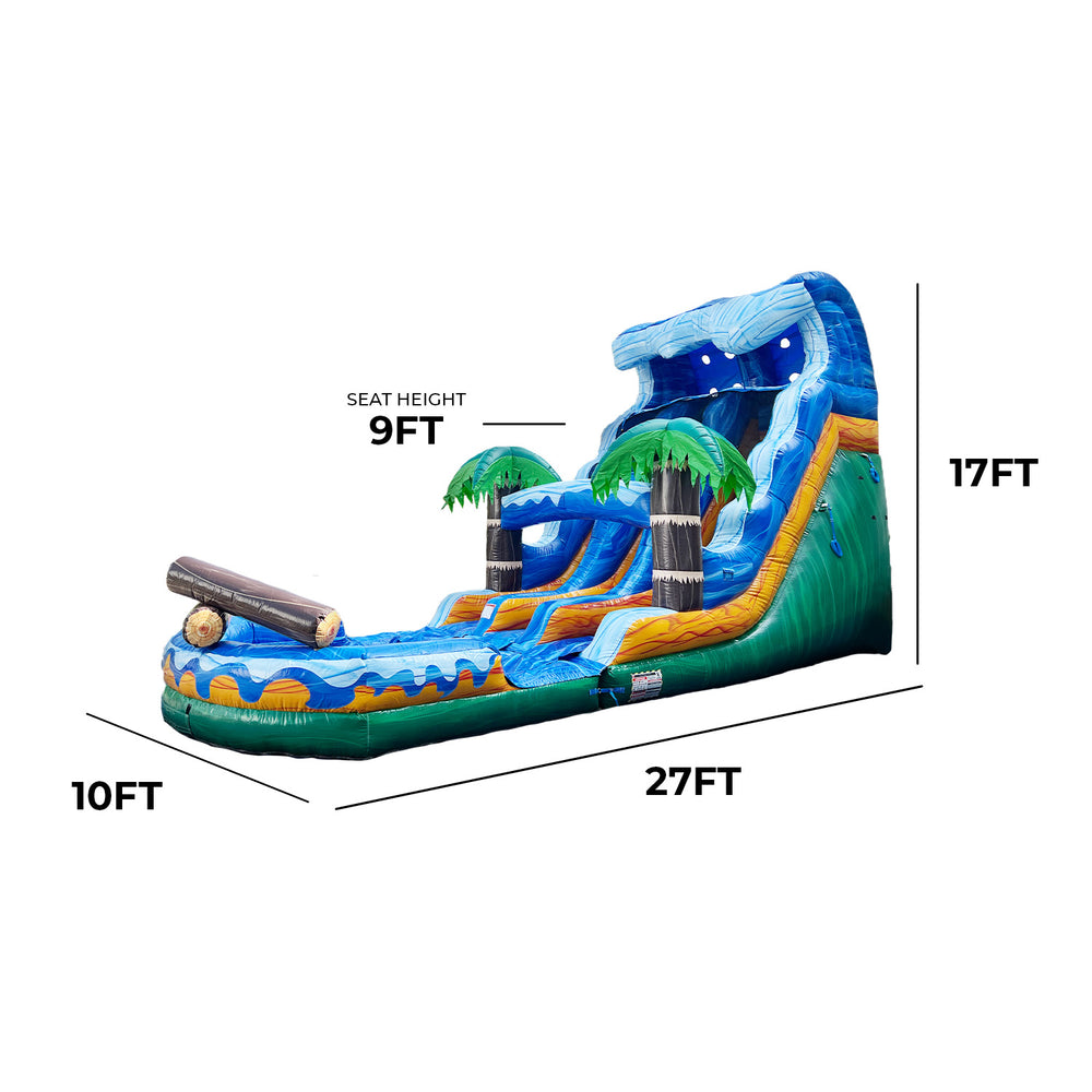 
                  
                    Commercial Grade Jungle Falls 17' Dual Lane Water Slide with detachable pool
                  
                