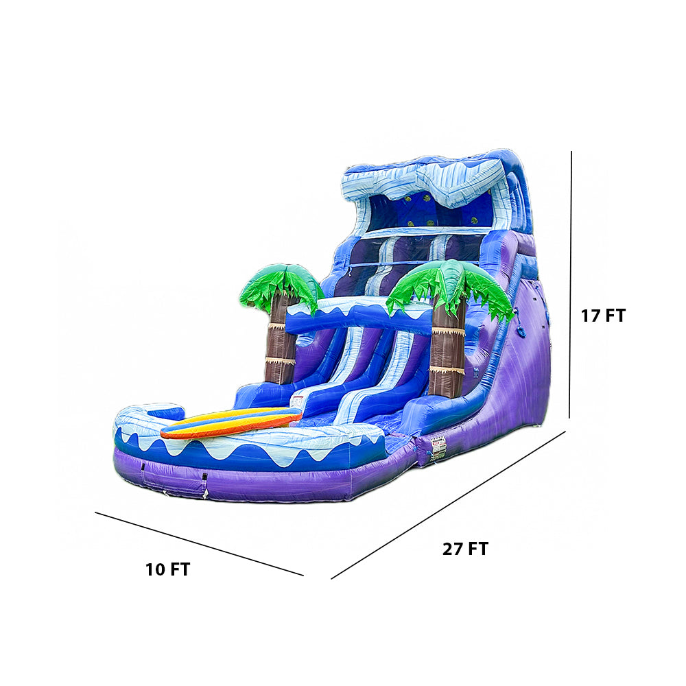 Surf Beach 17 FT Dual Lane Water Slide XJUMP